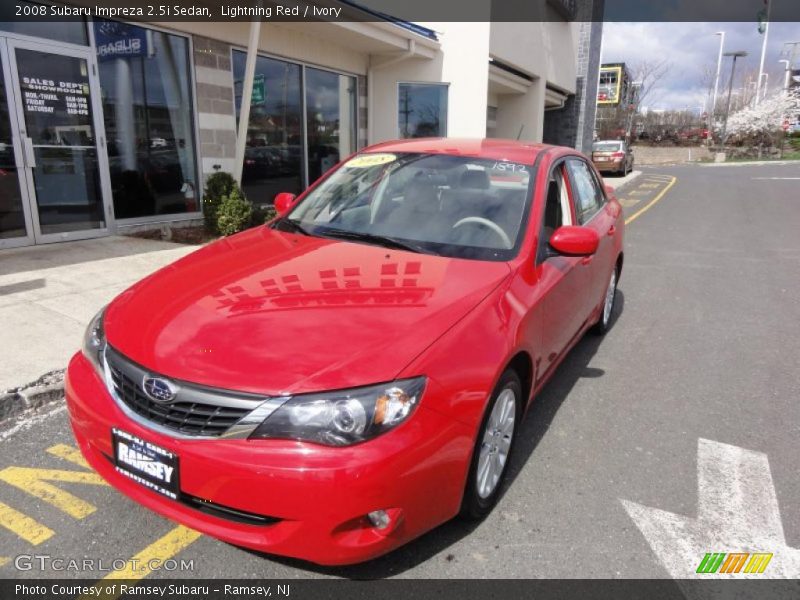 Lightning Red / Ivory 2008 Subaru Impreza 2.5i Sedan