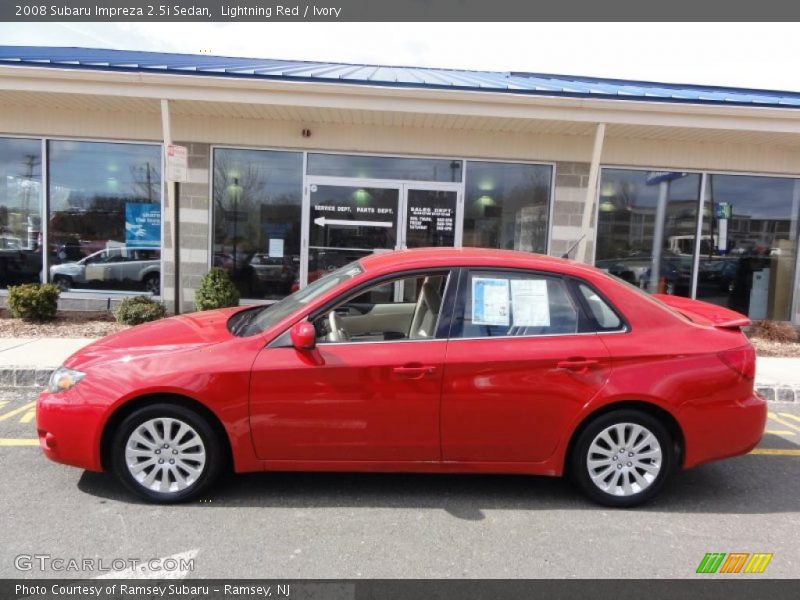 Lightning Red / Ivory 2008 Subaru Impreza 2.5i Sedan