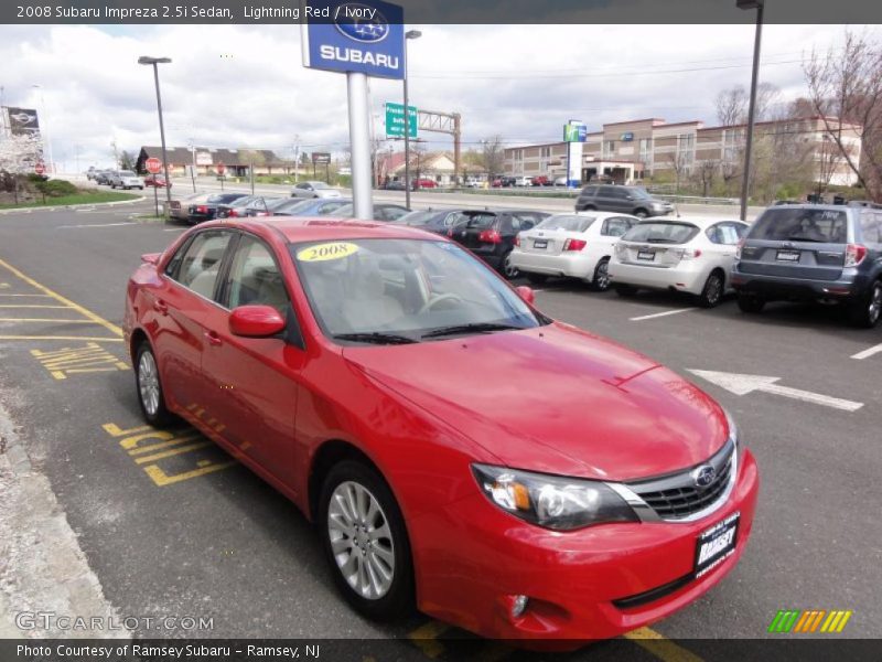 Lightning Red / Ivory 2008 Subaru Impreza 2.5i Sedan