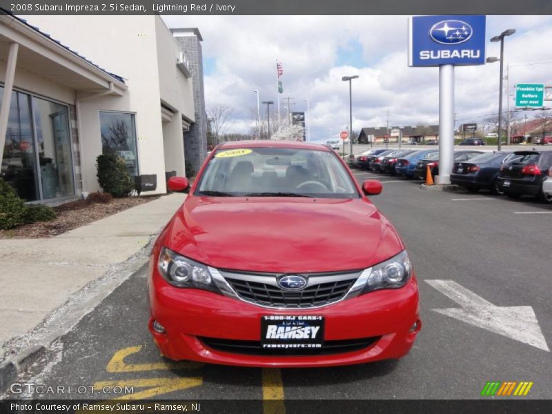Lightning Red / Ivory 2008 Subaru Impreza 2.5i Sedan