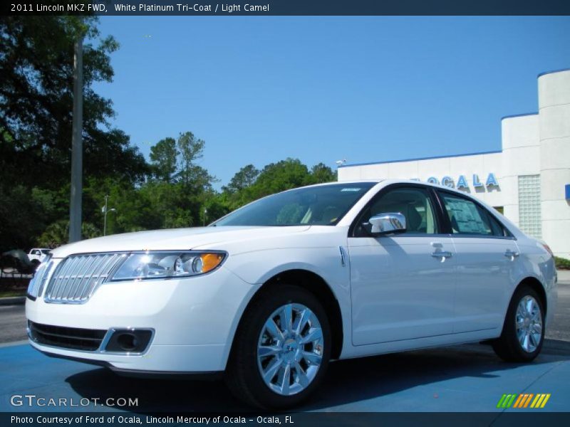 White Platinum Tri-Coat / Light Camel 2011 Lincoln MKZ FWD
