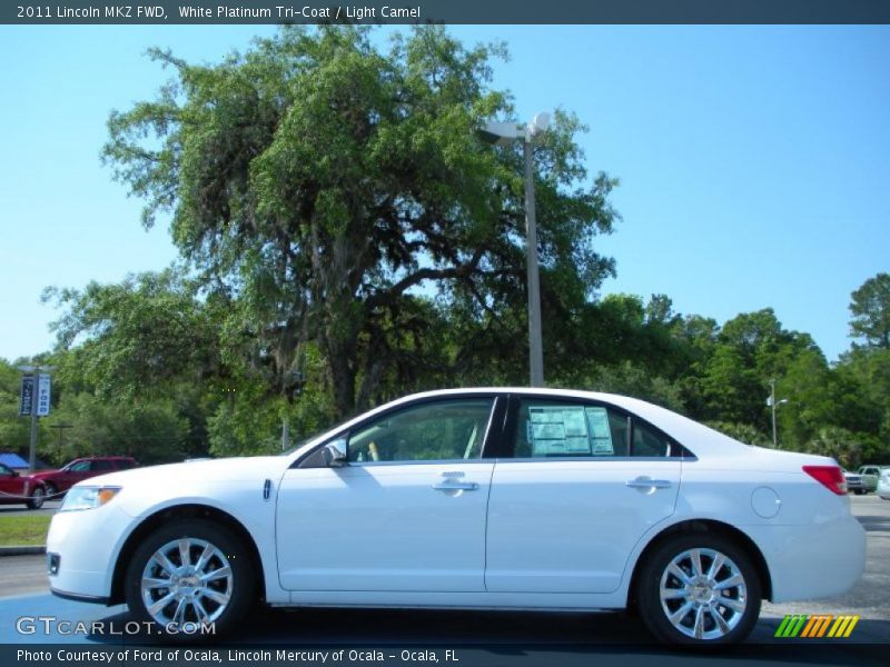 White Platinum Tri-Coat / Light Camel 2011 Lincoln MKZ FWD