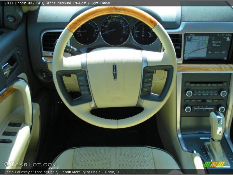 White Platinum Tri-Coat / Light Camel 2011 Lincoln MKZ FWD