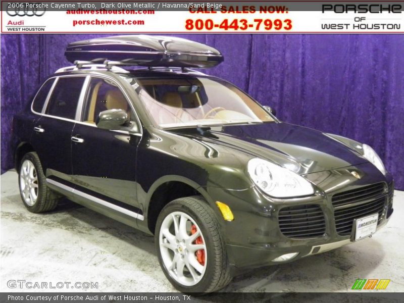 Dark Olive Metallic / Havanna/Sand Beige 2006 Porsche Cayenne Turbo