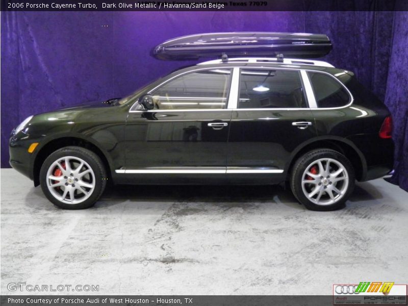 Dark Olive Metallic / Havanna/Sand Beige 2006 Porsche Cayenne Turbo