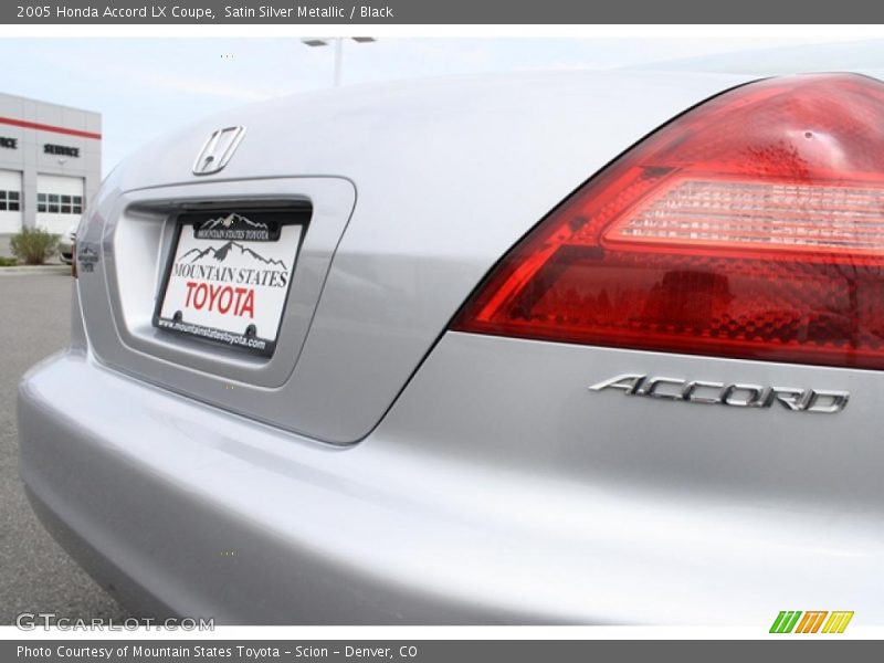 Satin Silver Metallic / Black 2005 Honda Accord LX Coupe
