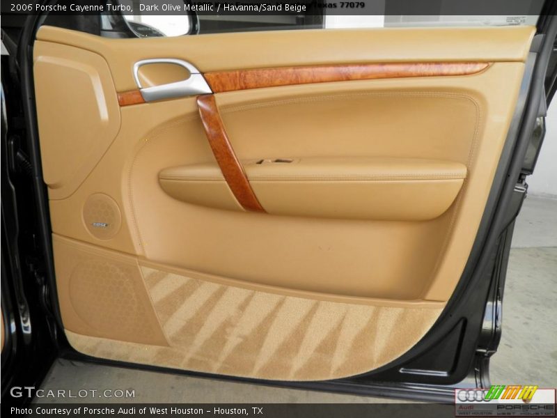 Dark Olive Metallic / Havanna/Sand Beige 2006 Porsche Cayenne Turbo