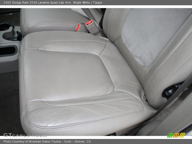 Bright White / Taupe 2005 Dodge Ram 3500 Laramie Quad Cab 4x4