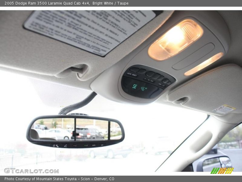 Bright White / Taupe 2005 Dodge Ram 3500 Laramie Quad Cab 4x4