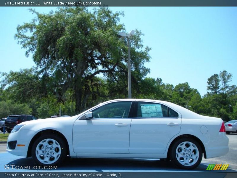 White Suede / Medium Light Stone 2011 Ford Fusion SE