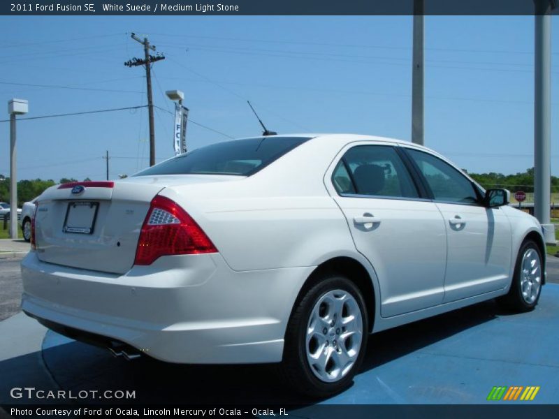 White Suede / Medium Light Stone 2011 Ford Fusion SE