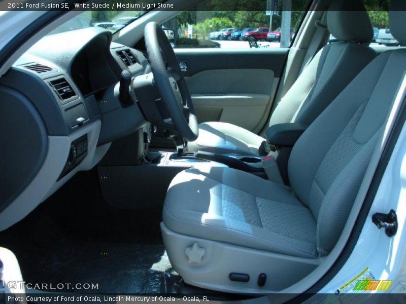 White Suede / Medium Light Stone 2011 Ford Fusion SE