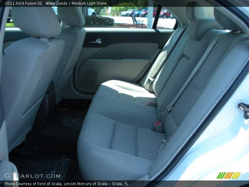 White Suede / Medium Light Stone 2011 Ford Fusion SE