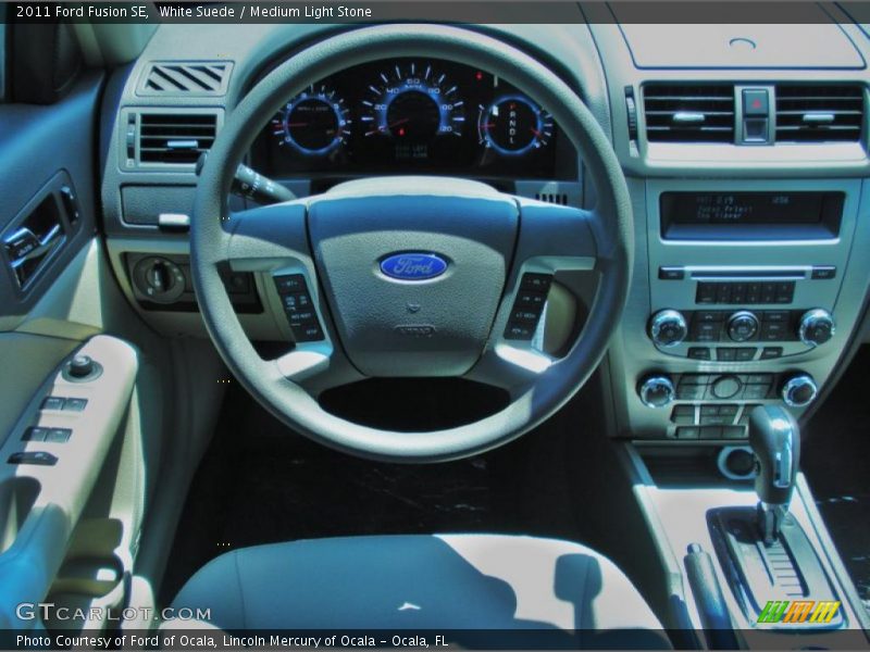 White Suede / Medium Light Stone 2011 Ford Fusion SE