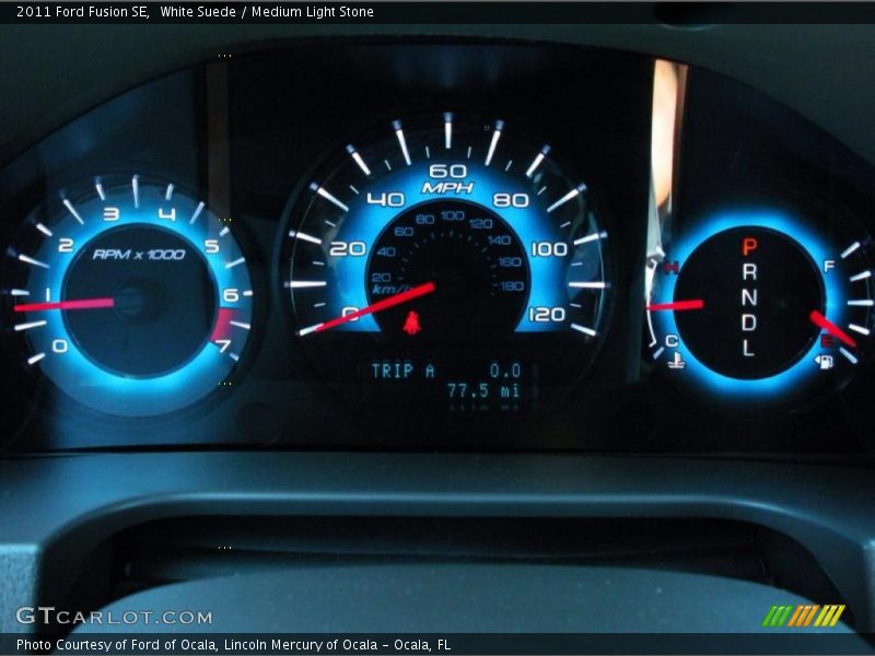 White Suede / Medium Light Stone 2011 Ford Fusion SE