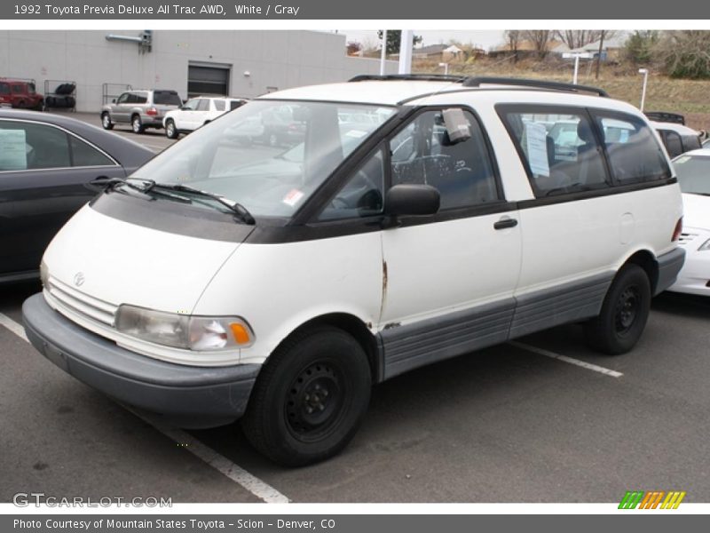 White / Gray 1992 Toyota Previa Deluxe All Trac AWD