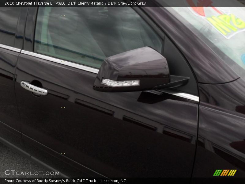 Dark Cherry Metallic / Dark Gray/Light Gray 2010 Chevrolet Traverse LT AWD