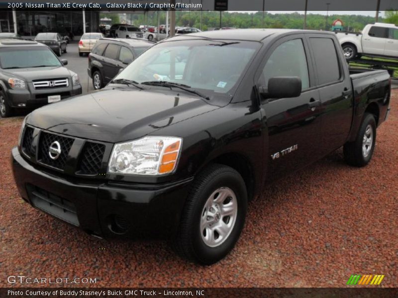Galaxy Black / Graphite/Titanium 2005 Nissan Titan XE Crew Cab