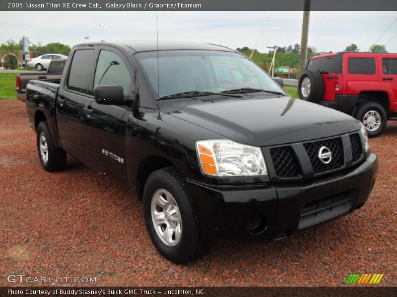Galaxy Black / Graphite/Titanium 2005 Nissan Titan XE Crew Cab