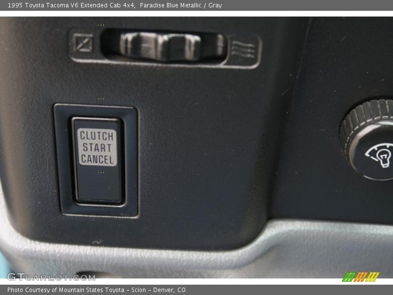 Paradise Blue Metallic / Gray 1995 Toyota Tacoma V6 Extended Cab 4x4