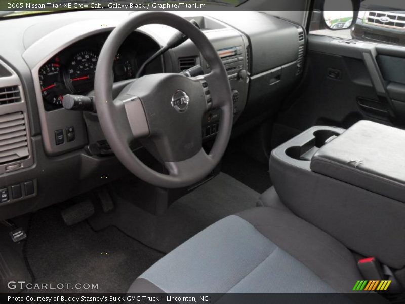 Galaxy Black / Graphite/Titanium 2005 Nissan Titan XE Crew Cab