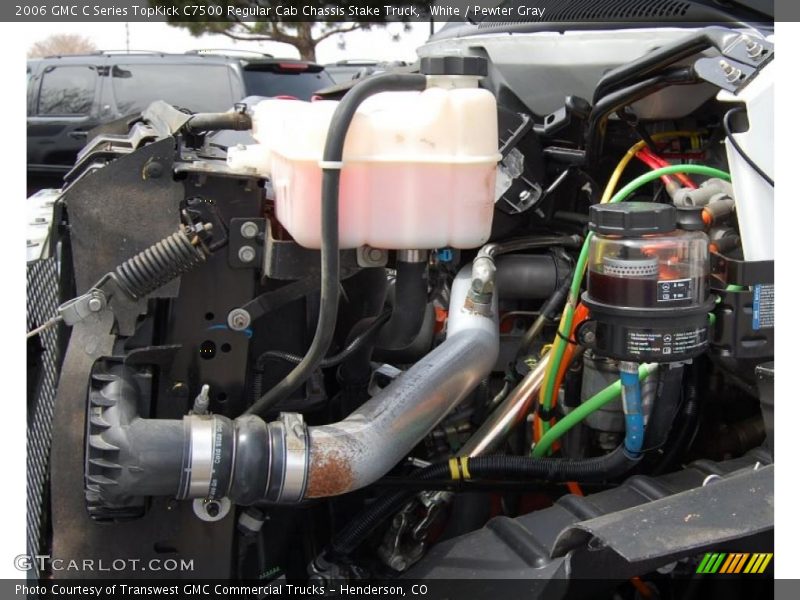 White / Pewter Gray 2006 GMC C Series TopKick C7500 Regular Cab Chassis Stake Truck