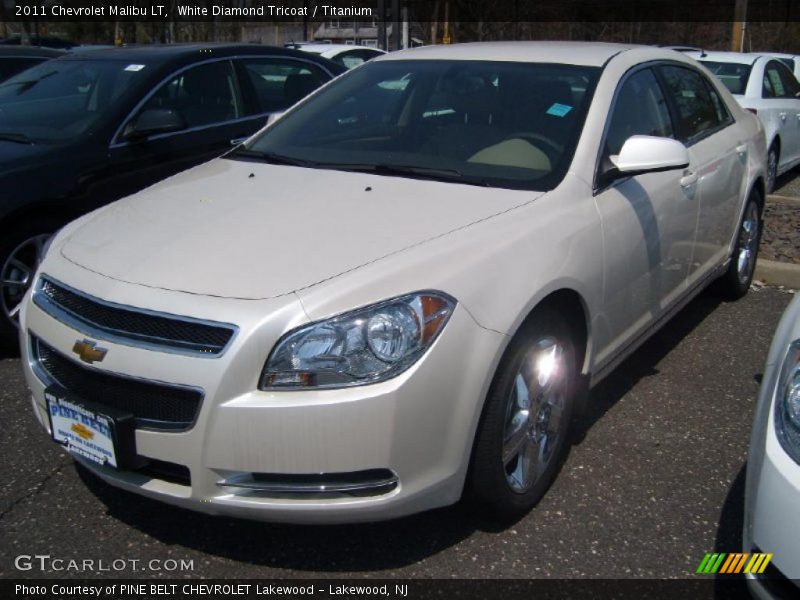 White Diamond Tricoat / Titanium 2011 Chevrolet Malibu LT