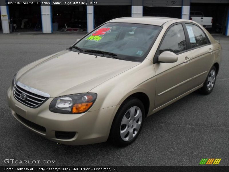 Sand Beige Metallic / Beige 2009 Kia Spectra EX Sedan