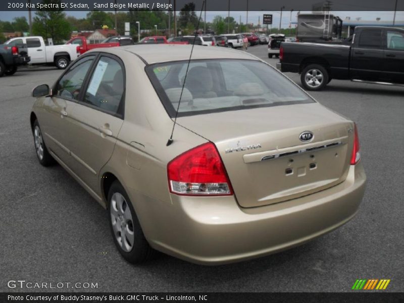 Sand Beige Metallic / Beige 2009 Kia Spectra EX Sedan