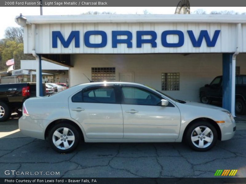 Light Sage Metallic / Charcoal Black 2008 Ford Fusion SE