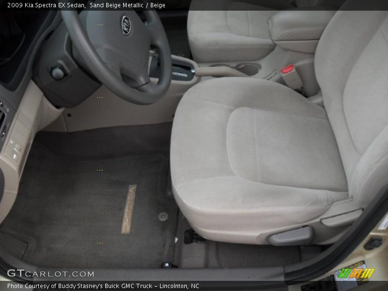 Sand Beige Metallic / Beige 2009 Kia Spectra EX Sedan