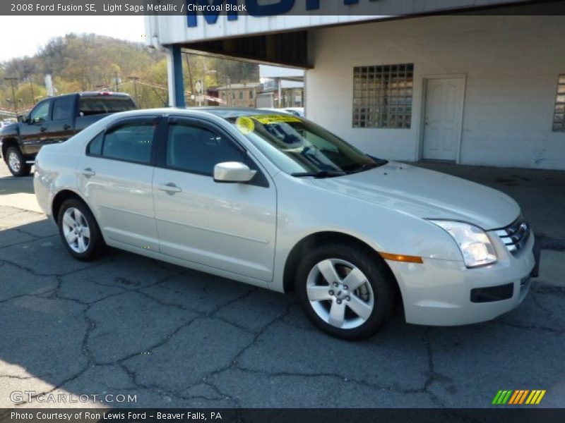 Light Sage Metallic / Charcoal Black 2008 Ford Fusion SE