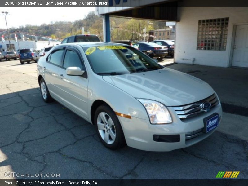 Light Sage Metallic / Charcoal Black 2008 Ford Fusion SE