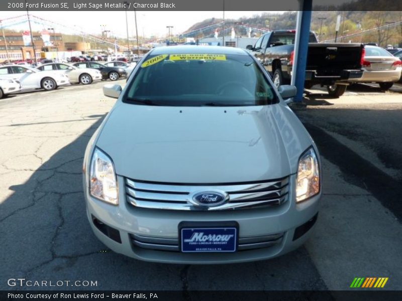 Light Sage Metallic / Charcoal Black 2008 Ford Fusion SE