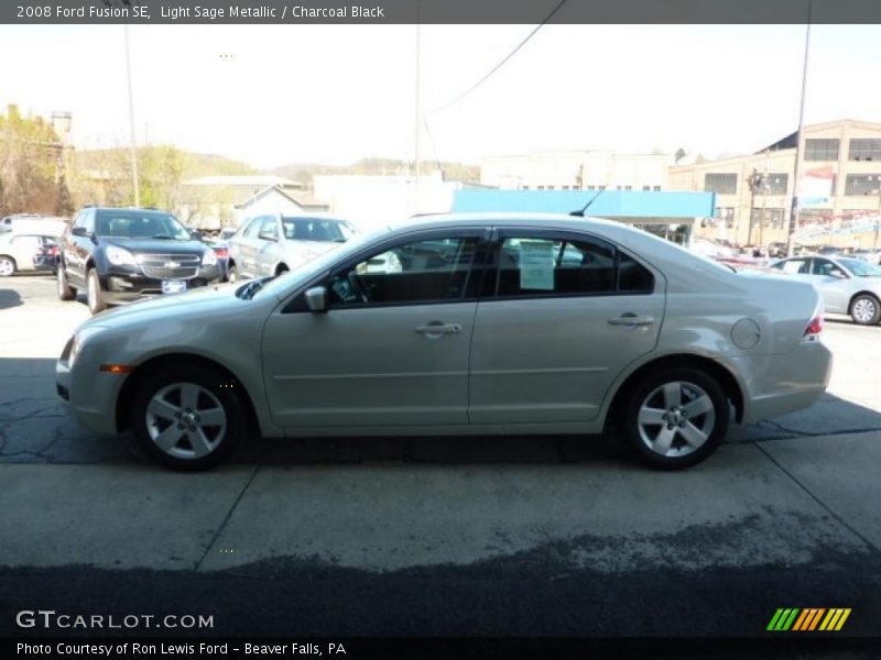 Light Sage Metallic / Charcoal Black 2008 Ford Fusion SE