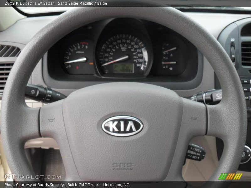 Sand Beige Metallic / Beige 2009 Kia Spectra EX Sedan