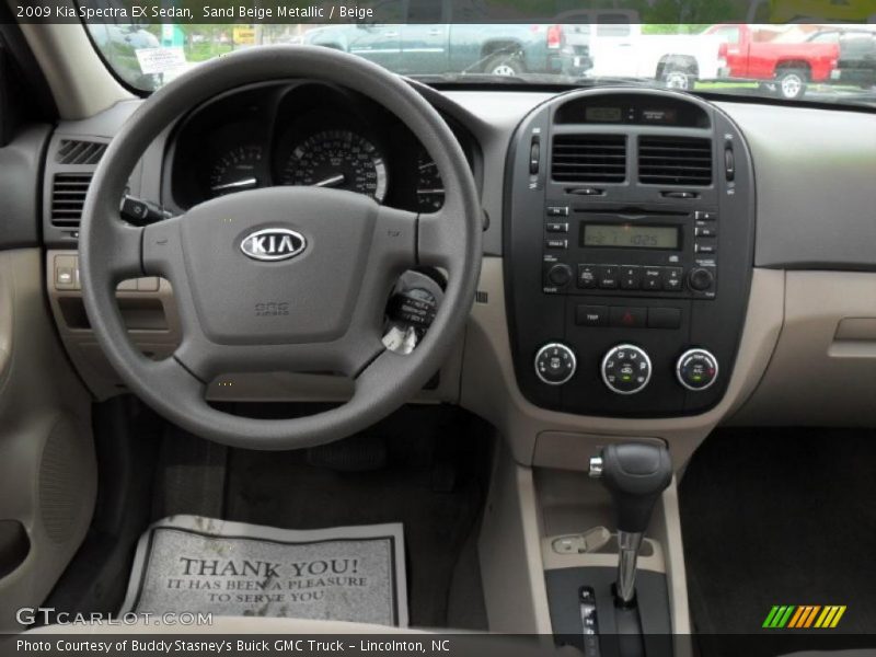 Sand Beige Metallic / Beige 2009 Kia Spectra EX Sedan