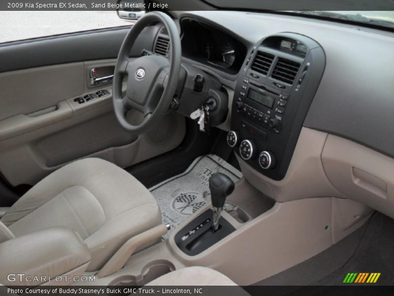 Sand Beige Metallic / Beige 2009 Kia Spectra EX Sedan