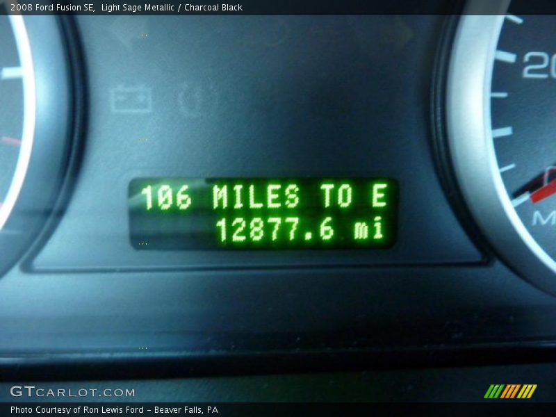 Light Sage Metallic / Charcoal Black 2008 Ford Fusion SE