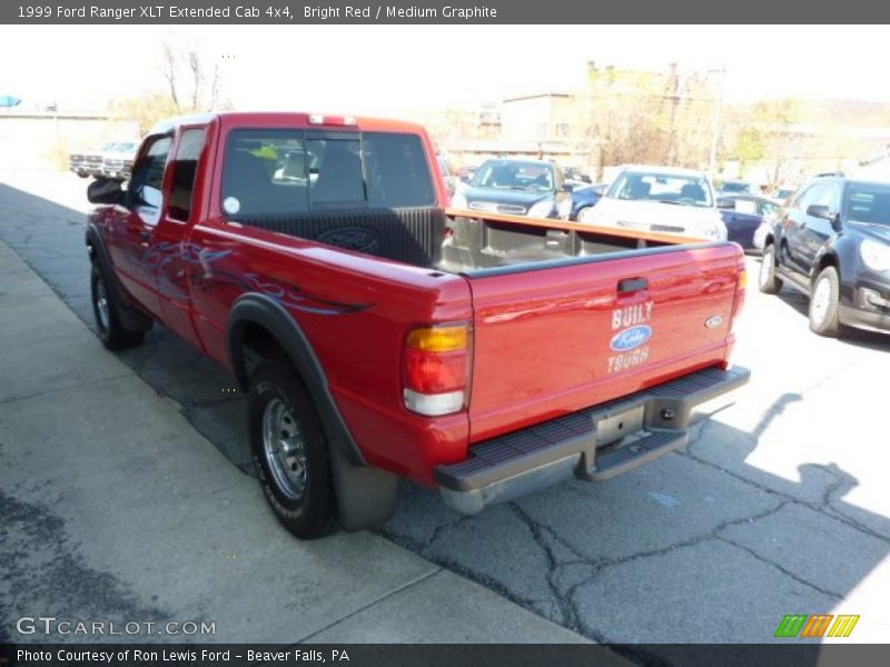 Bright Red / Medium Graphite 1999 Ford Ranger XLT Extended Cab 4x4