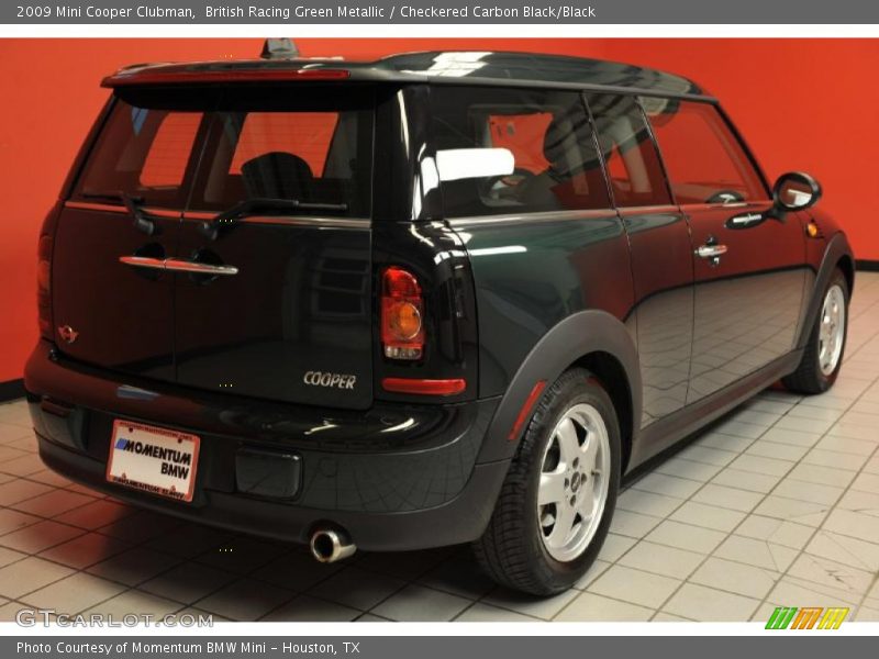 British Racing Green Metallic / Checkered Carbon Black/Black 2009 Mini Cooper Clubman