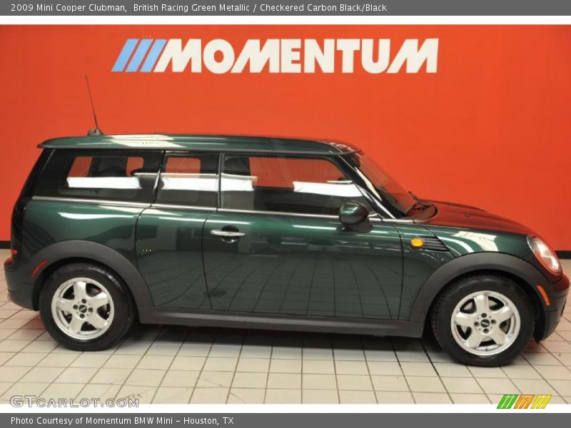 British Racing Green Metallic / Checkered Carbon Black/Black 2009 Mini Cooper Clubman