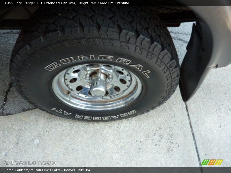 Bright Red / Medium Graphite 1999 Ford Ranger XLT Extended Cab 4x4
