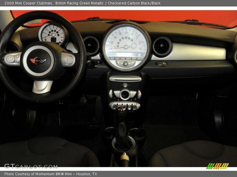 British Racing Green Metallic / Checkered Carbon Black/Black 2009 Mini Cooper Clubman