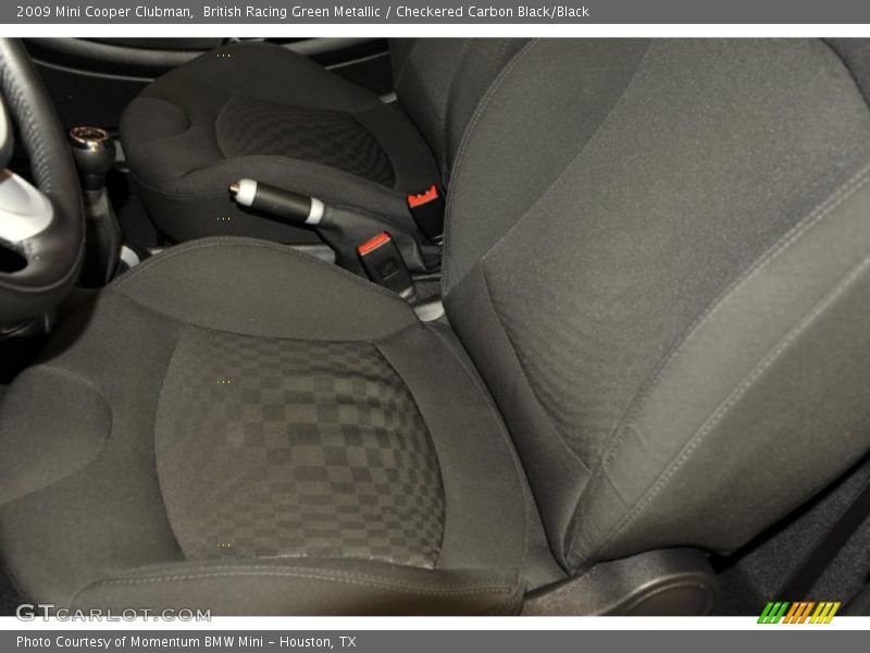 British Racing Green Metallic / Checkered Carbon Black/Black 2009 Mini Cooper Clubman