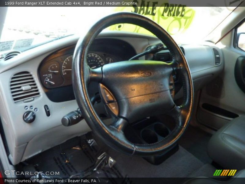 Bright Red / Medium Graphite 1999 Ford Ranger XLT Extended Cab 4x4