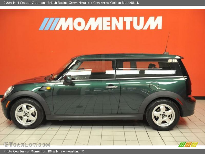 British Racing Green Metallic / Checkered Carbon Black/Black 2009 Mini Cooper Clubman