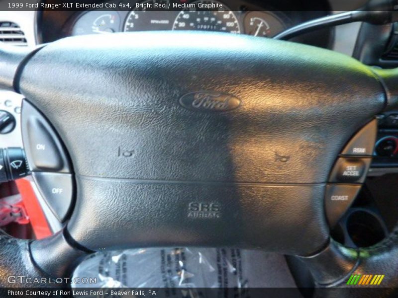 Bright Red / Medium Graphite 1999 Ford Ranger XLT Extended Cab 4x4