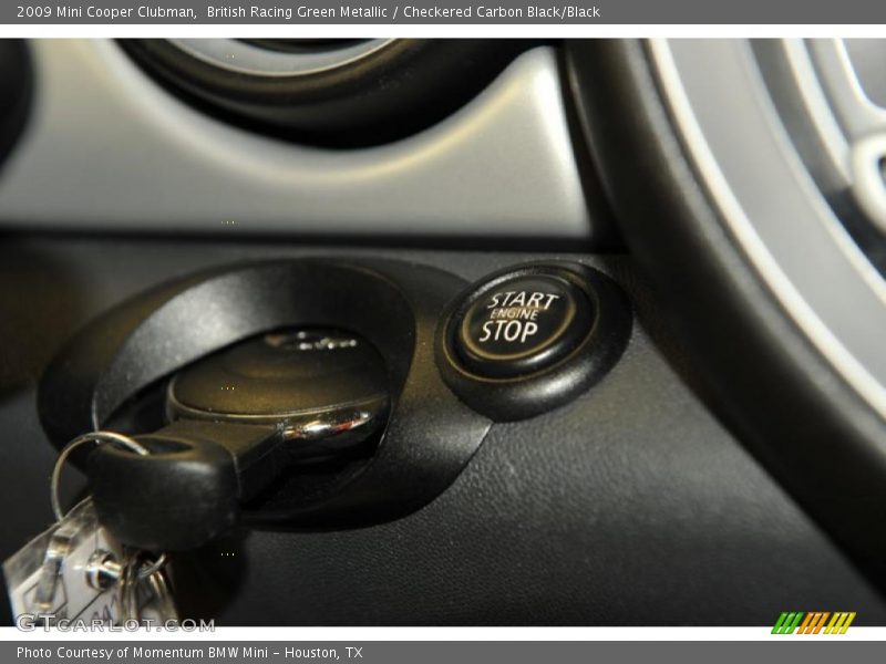 British Racing Green Metallic / Checkered Carbon Black/Black 2009 Mini Cooper Clubman