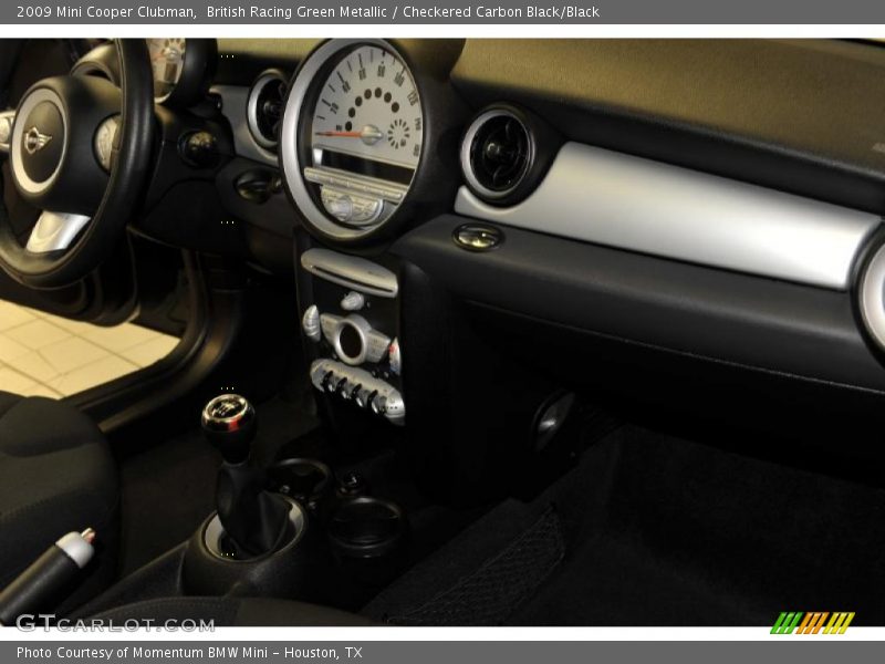 British Racing Green Metallic / Checkered Carbon Black/Black 2009 Mini Cooper Clubman